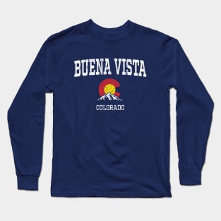 Buena Vista Colorado CO Vintage Athletic Mountains Long Sleeve T-Shirt